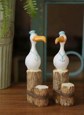 北欧风格沙滩风椰树海鸥家居装饰摆件幼儿园儿童房花园造景饰品