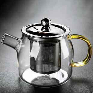 璃说相见欢如意壶耐热玻璃茶具家用过滤泡茶花茶壶煮茶冲茶器办公