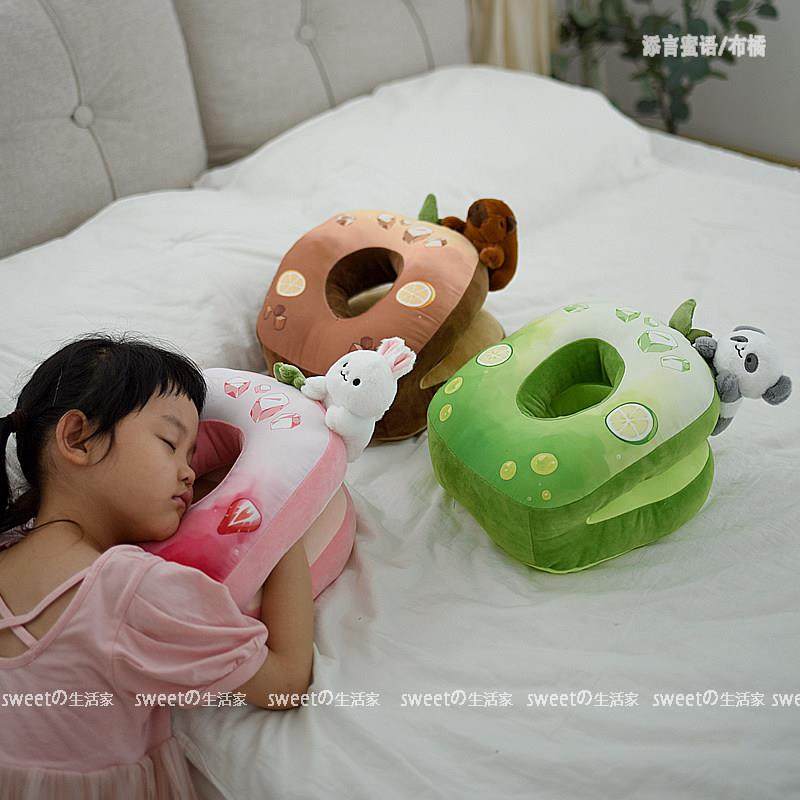 可爱毛绒睡觉午休枕学校趴睡枕办公室熊猫抱枕儿童午睡枕兔子礼物,居家布艺,午睡枕,淘宝优惠券,粉丝福利购,淘宝优惠卷