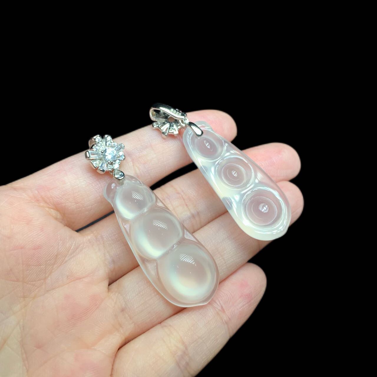 云上叙S925银玉髓吊坠多样性发一件-35×14×7mm-V3031-E（商城）