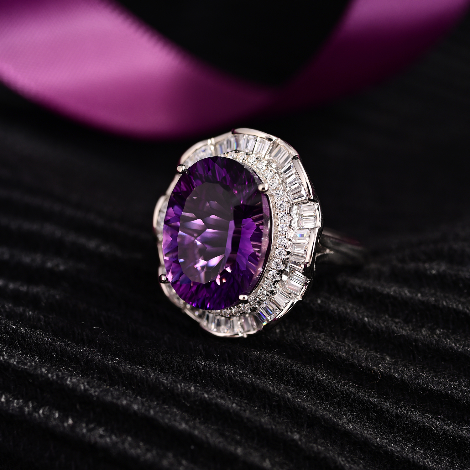 S925银紫水晶戒指-多样性发一件-15×11×7mm-V37955-E（商城）