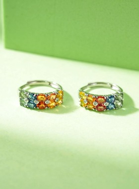 S925银镶嵌彩蓝宝石戒指-多样性发其一-3*5mm-V24892-E（商城）