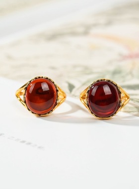 云上叙14 DS05866 血珀戒指-多样性发一件-12x14mm（甄选)