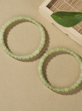 云上叙11 DS48889-和田玉单圈手串-多样性发一件-5.5mm （甄选）