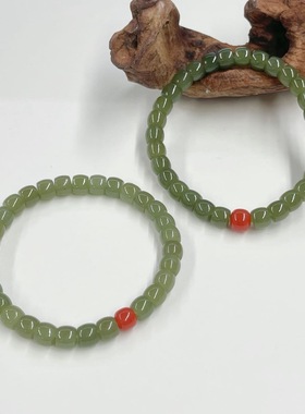 云上叙11 DS63835 和田玉DIY手串-多样性发其一-约6×7mm（甄选）