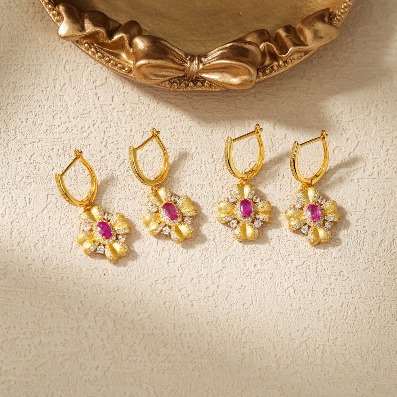 云上叙12 DS25251 红宝石耳扣-多样性发其一-3*4mm（甄选）