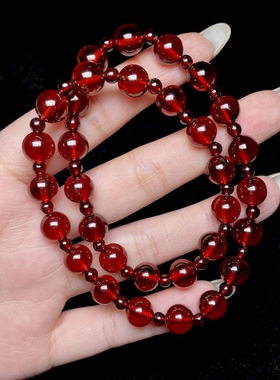 云上叙天然石榴石多圈手串女款高级百搭手饰手链V83917-E（商城）