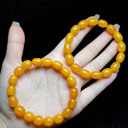 云上叙2 DS98342 蜜蜡枣珠单圈手串-多样性发其一-7*10mm（甄选）