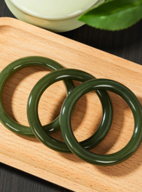 云上叙11 DS65873-和田玉手镯-多样性发其一-9*9mm（甄选）