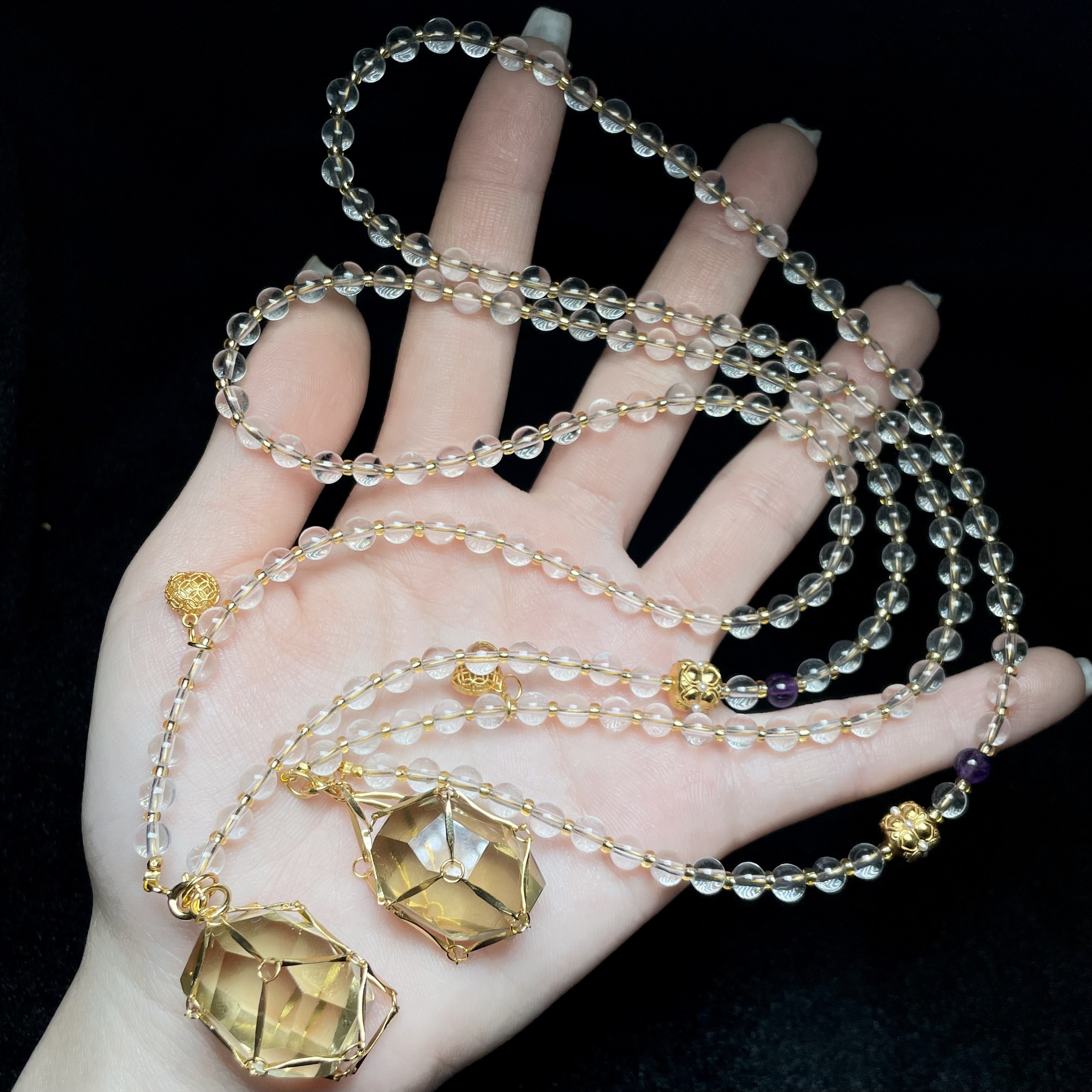 云上叙25 DS40931 白水晶DIY项链—多样性发一件-4mm+（甄选）,饰品/流行首饰/时尚饰品新,颈饰,淘宝优惠券,粉丝福利购,淘宝优惠卷