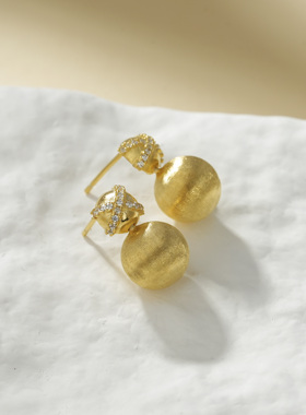 足银耳饰 【云上叙】足银耳坠-9.5mm-V89668-E（商城）