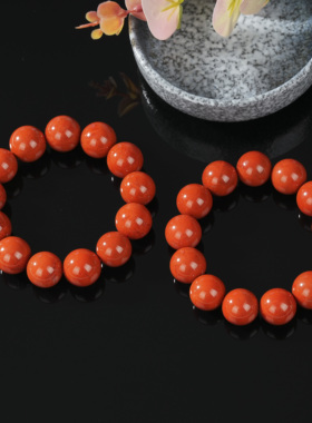 云上叙16 DS03613南红单圈手串-多样性发其一-15mm（甄选）