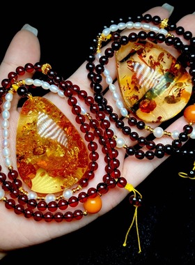 云上叙7 DS12285-琥珀DIY项链-多样性发其一-随形（甄选)