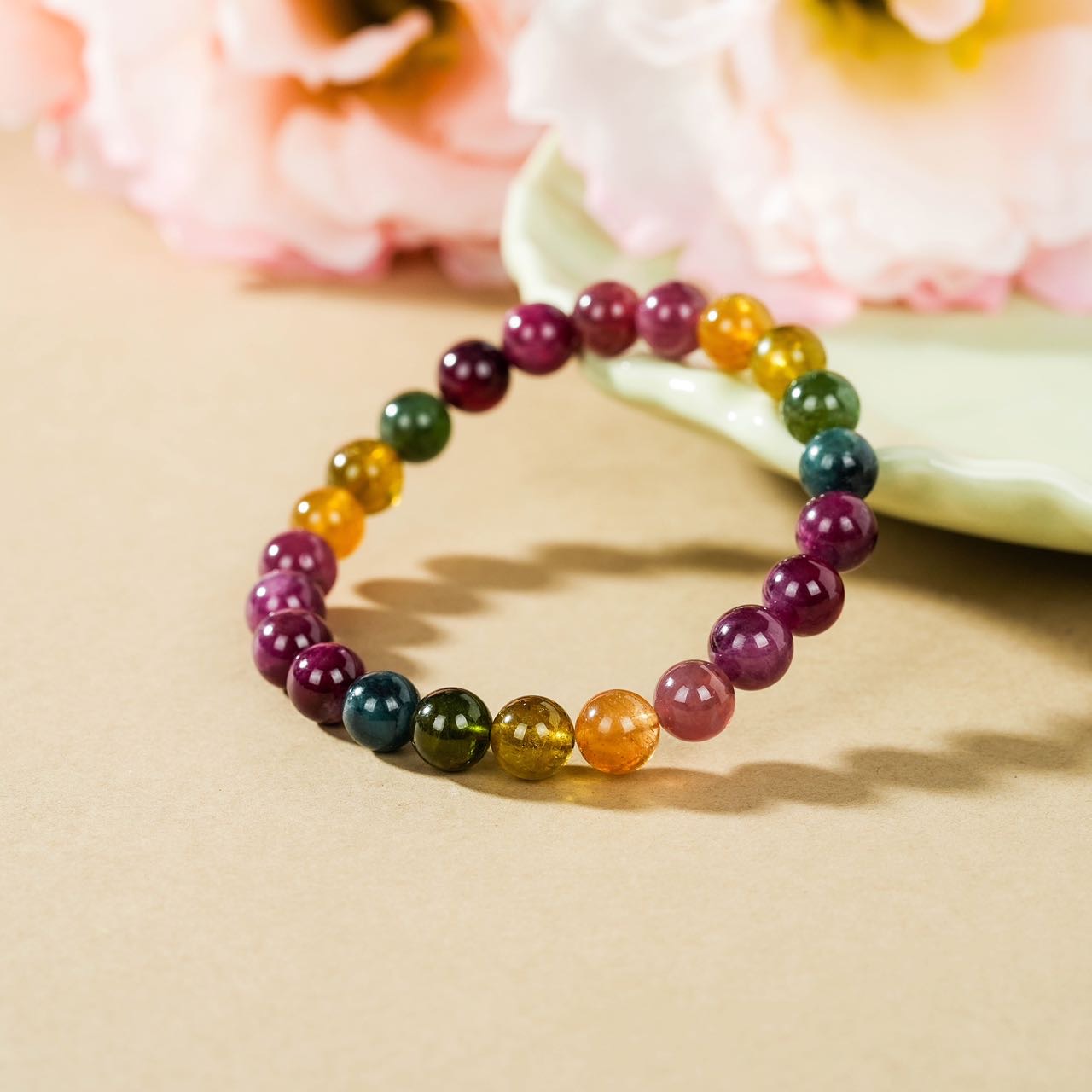 天然碧玺单圈手串