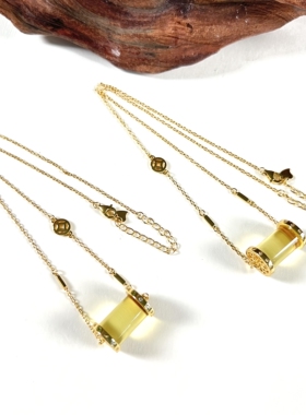 云上叙29 DS02797 琥珀项链-多样性发一件-16x9mm（甄选)