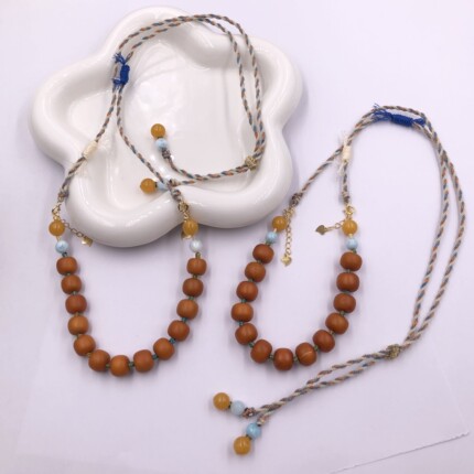 云上叙蜜蜡DIY项链/手链两用多样性发一-10*7mm-V69919-E（商城）