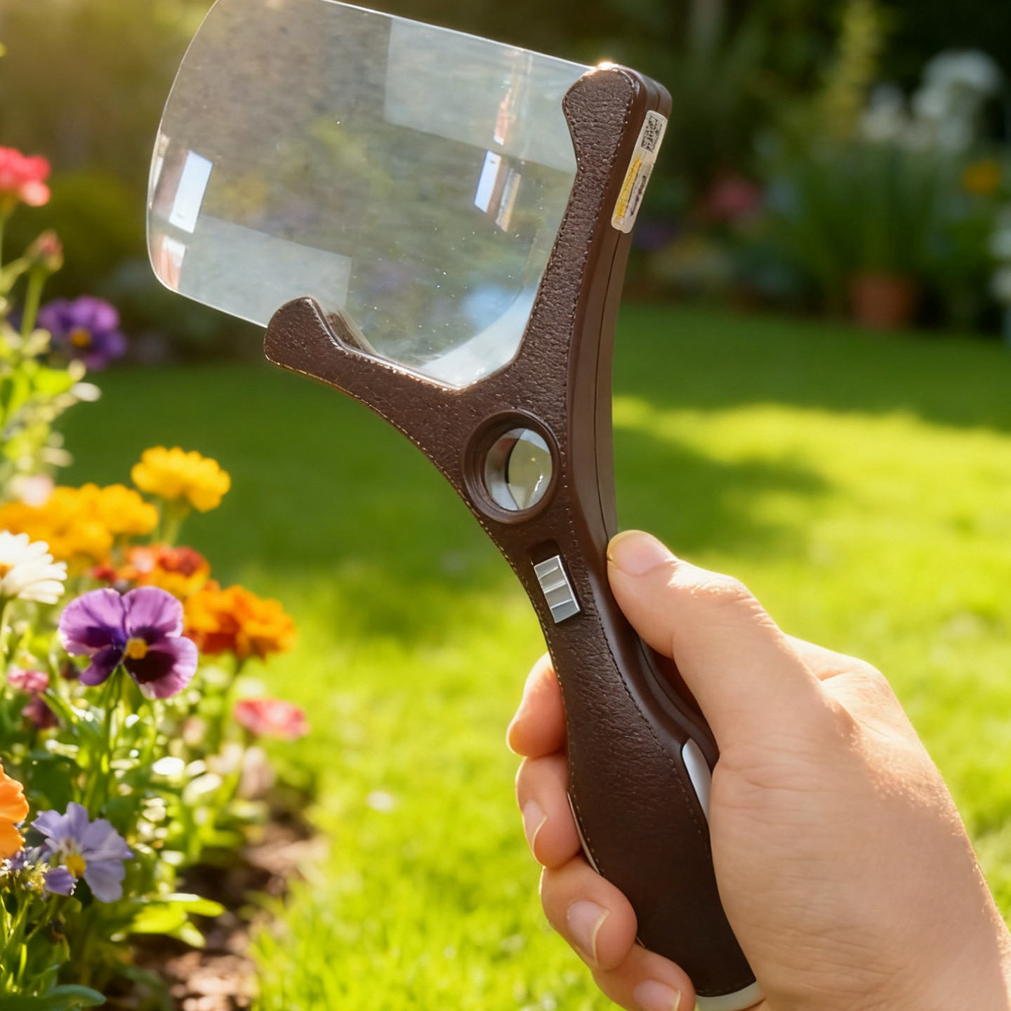 手持式带灯老人阅读用高清放大镜