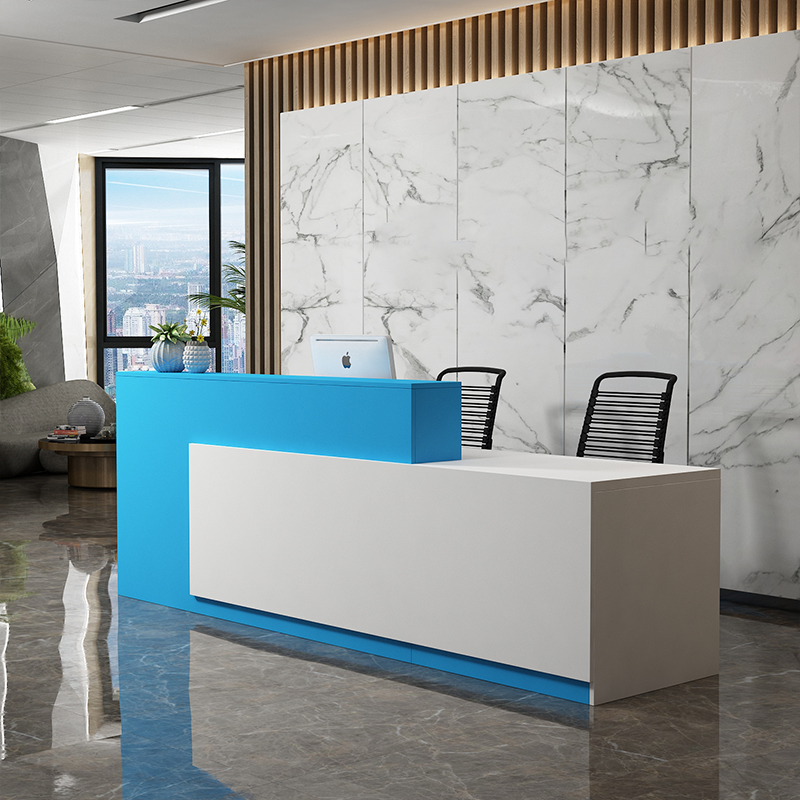 简约时尚接待台咨询服务台办公前台桌服装店收银台吧台桌烤漆前台