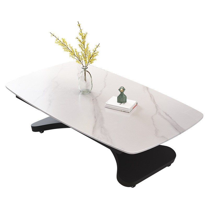 二合一两用茶几小户型客厅岩板现代简约家用升降可移动多功能餐桌