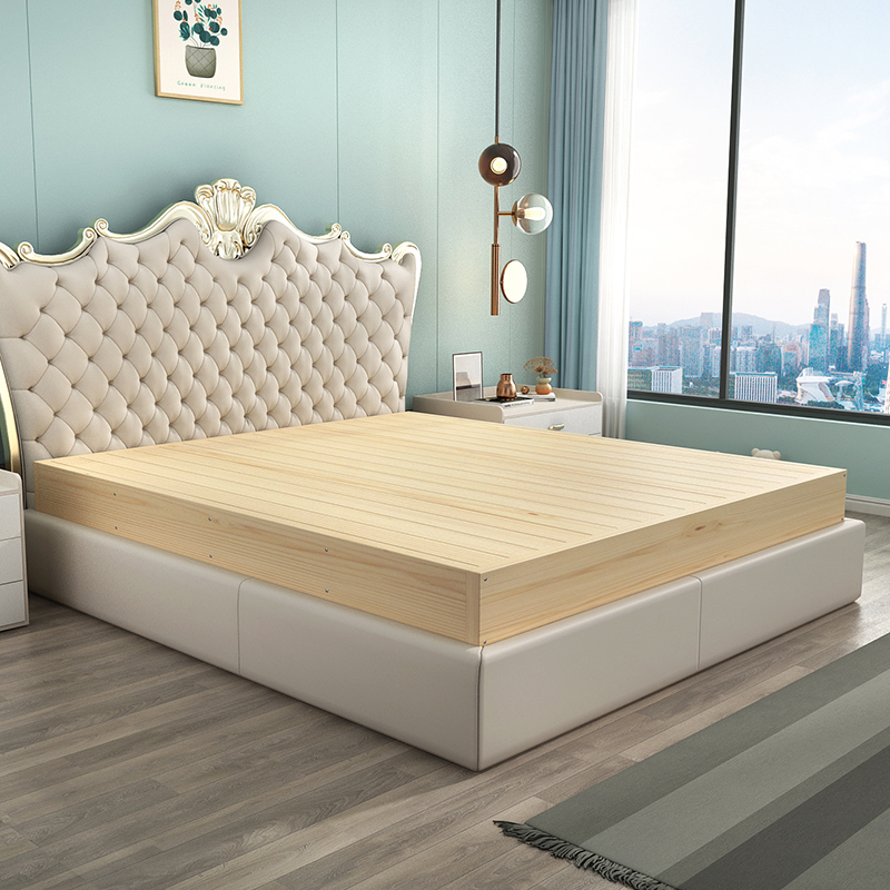 新款实木硬床板1.8米床架排骨架木质护腰床垫榻榻米酒店地台定制