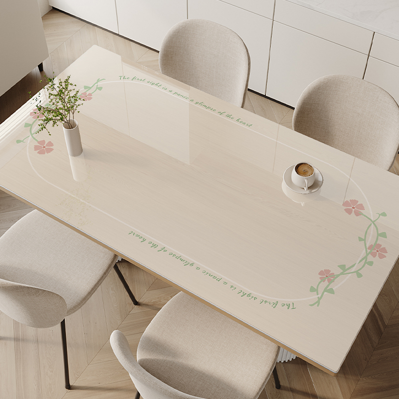 软玻璃pvc透明桌垫桌面垫桌布网红桌布免洗防油防水餐桌茶几垫子