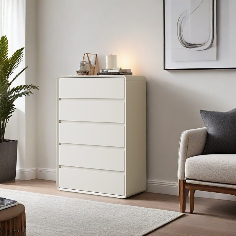 实木斗柜卧室简约现代置物柜客厅靠墙储物柜八斗柜抽屉柜白