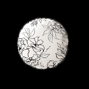 墨枝复古轻奢网红圆形抱枕客厅沙发床头靠垫枕头枕套不含芯