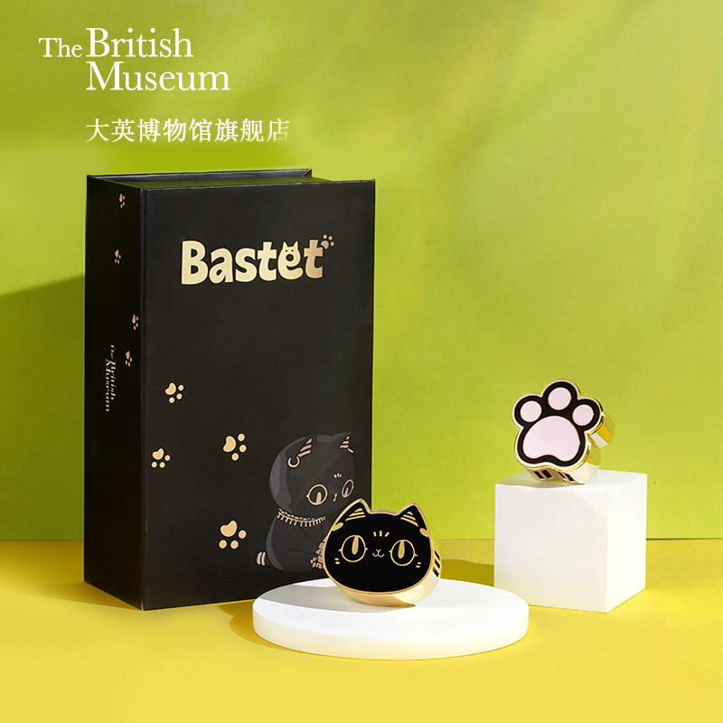 大英博物馆盖亚安德森猫出风口香氛车载香薰淡香持久装饰品摆件