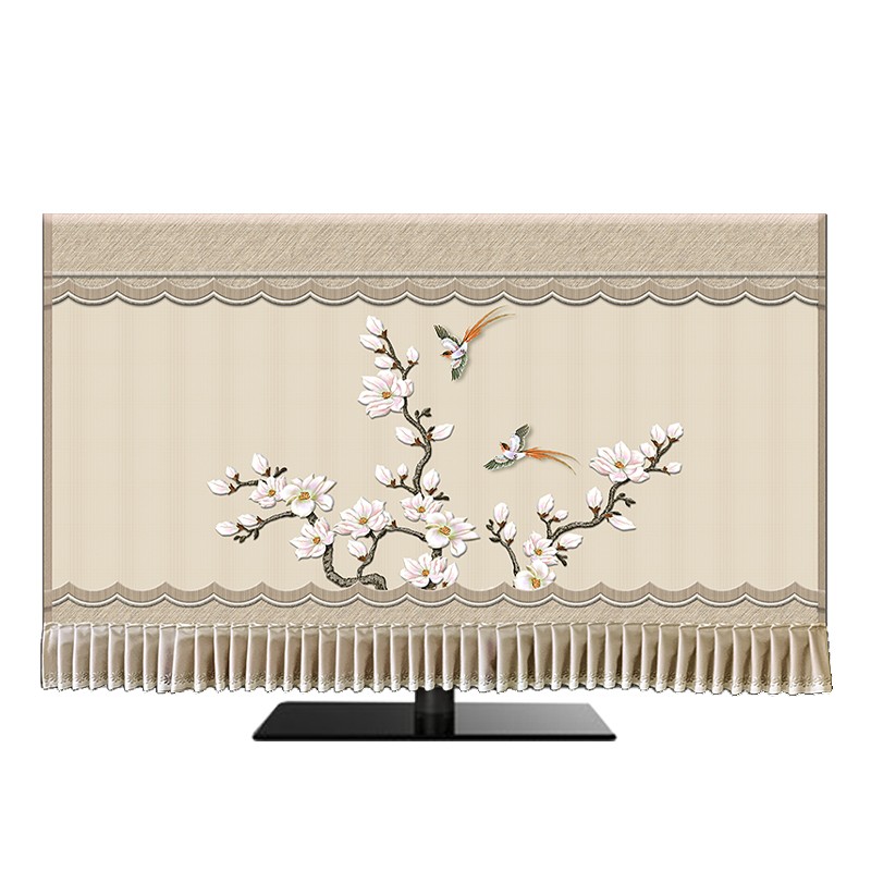 电视机罩防尘罩套55寸简约电视机盖布新中式家用液晶50寸65寸盖巾