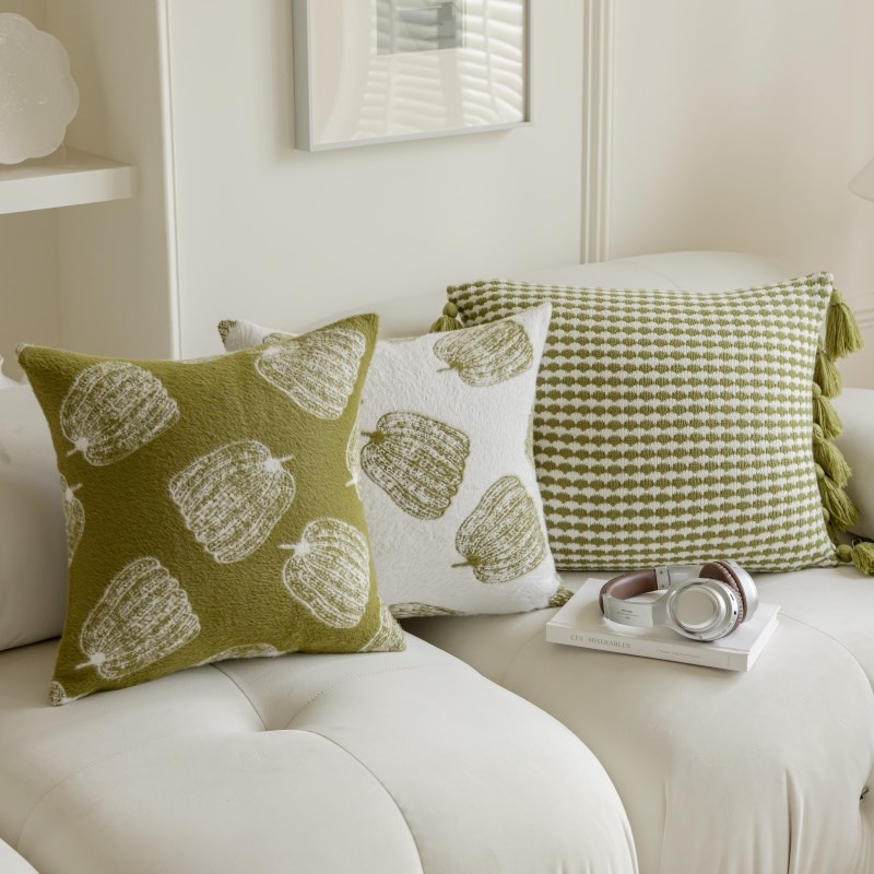 轻奢复古绿色系列抱枕现代简约客厅沙发靠枕靠垫床头腰枕可定制