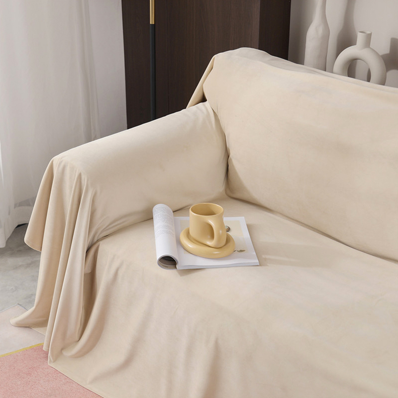 天鹅绒沙发垫轻奢高端四季通用沙发套罩巾简约现代座垫盖布巾定制