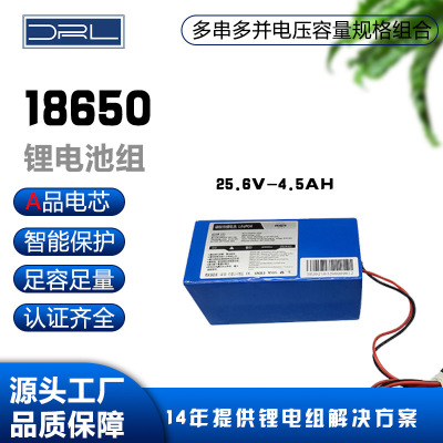 12V锂电池25.6V光伏路灯监控LED灯带电力网风扇电池组18650大容量
