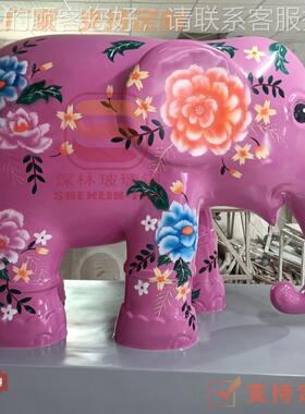 大型璃钢雕塑动物圆玻雕型玻16001璃钢卡通雕塑店门引流意造创摆