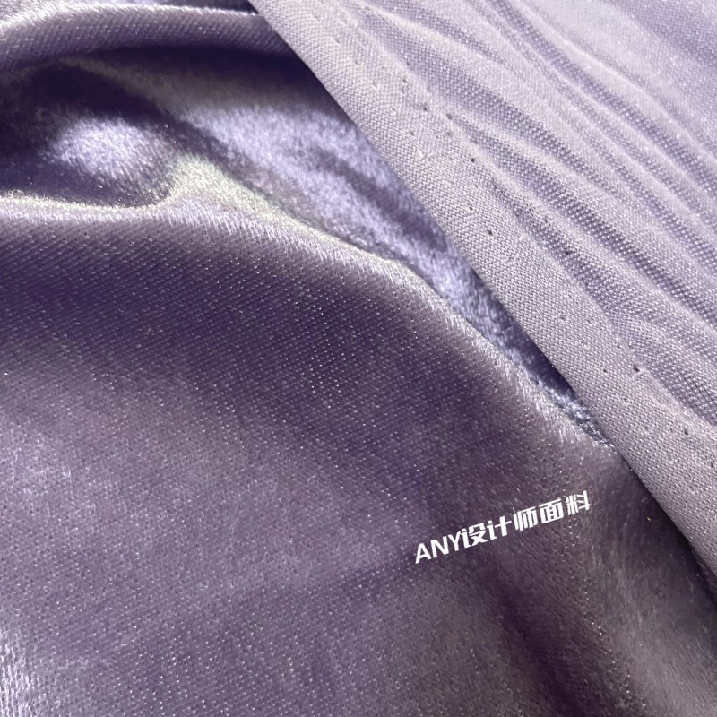 丝光金丝绒弹力布料 服装罗兰紫抱枕绒布和服柔软服装工装DIY面料