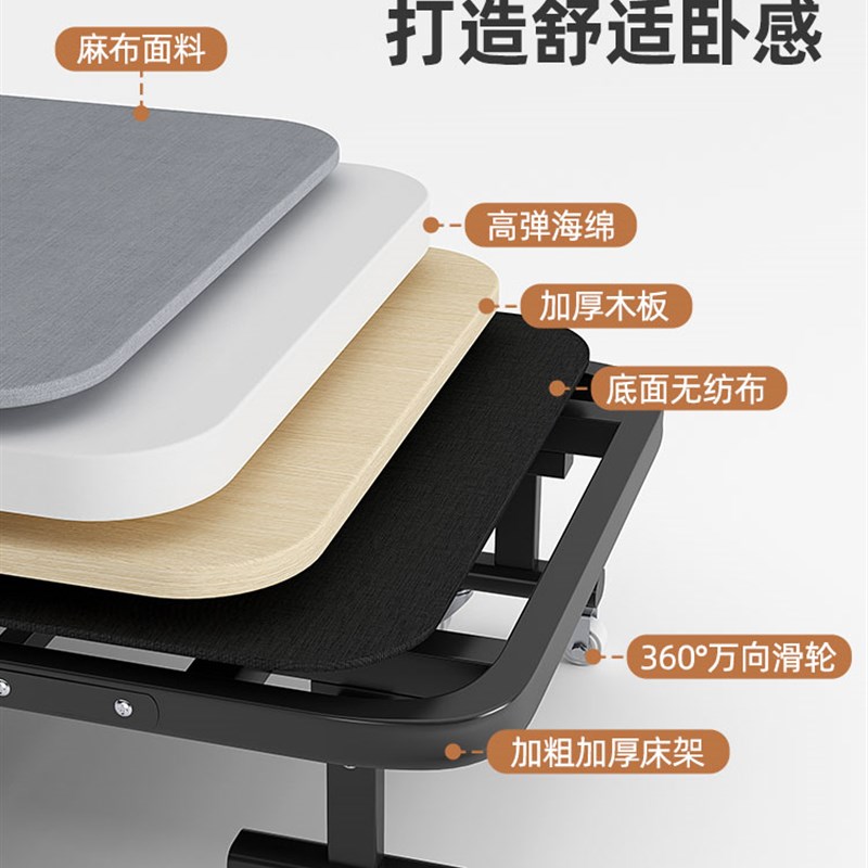 办公室午休床折叠床单人躺椅午睡神器家用医院便携式陪护行军床