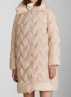 素芭高级感立领羽绒服女冬季波纹绗线设计时尚百搭保暖外套SJ0805