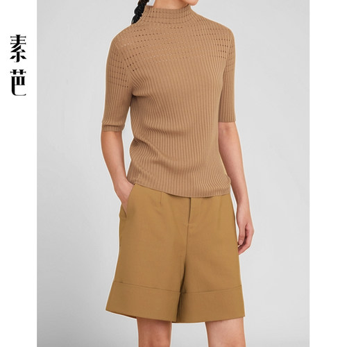 素芭高级感优雅半高领毛衫