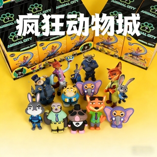 疯狂动物城盲盒尼克朱迪手办周边公仔玩偶摆件钥匙扣挂件儿童玩具