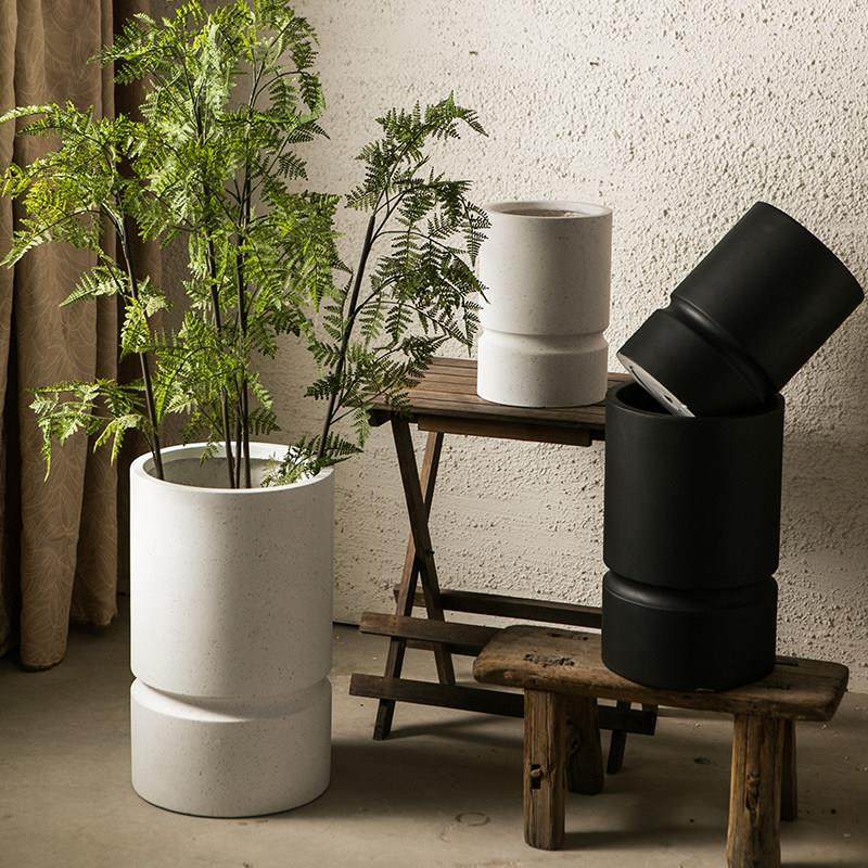 北欧极简镁泥花盆圆柱形家居软装客厅阳台侘寂风落地大号花盆,鲜花速递/花卉仿真/绿植园艺,花盆,淘宝优惠券,粉丝福利购,淘宝优惠卷