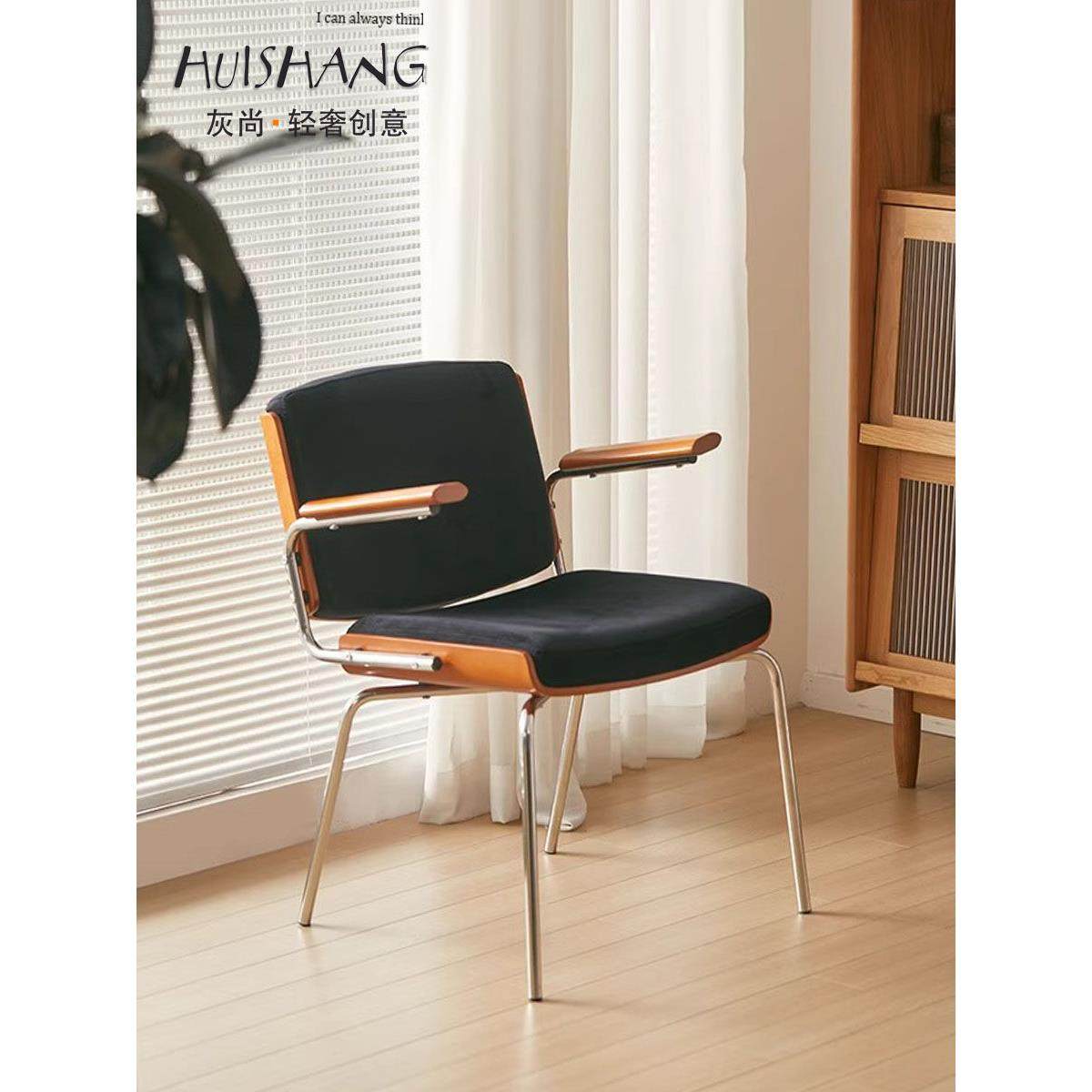 轻奢创意设计师舒适覆古餐椅靠背椅子家用小户型餐桌椅软包扶手椅,住宅家具,餐椅,淘宝优惠券,粉丝福利购,淘宝优惠卷