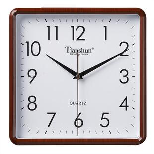 天顺无声挂钟客厅卧室办公室家庭数字钟餐厅书房挂钟广场石英钟