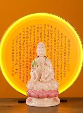 led佛像背光灯佛龛圆形投射灯心经灯菩萨背后佛光圈佛龛背后装饰