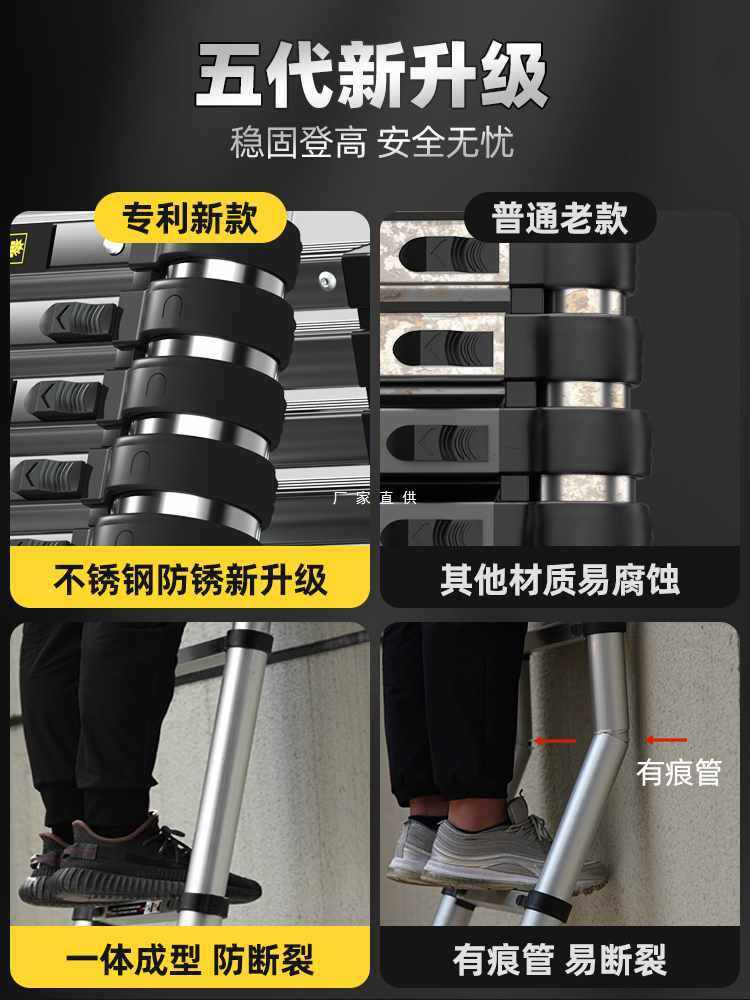 批发镁多力伸缩梯不锈钢多功能梯子加厚铝合金人字梯家用室内折叠,模玩/动漫/周边/娃圈三坑/桌游,文化/体育周边,淘宝优惠券,粉丝福利购,淘宝优惠卷