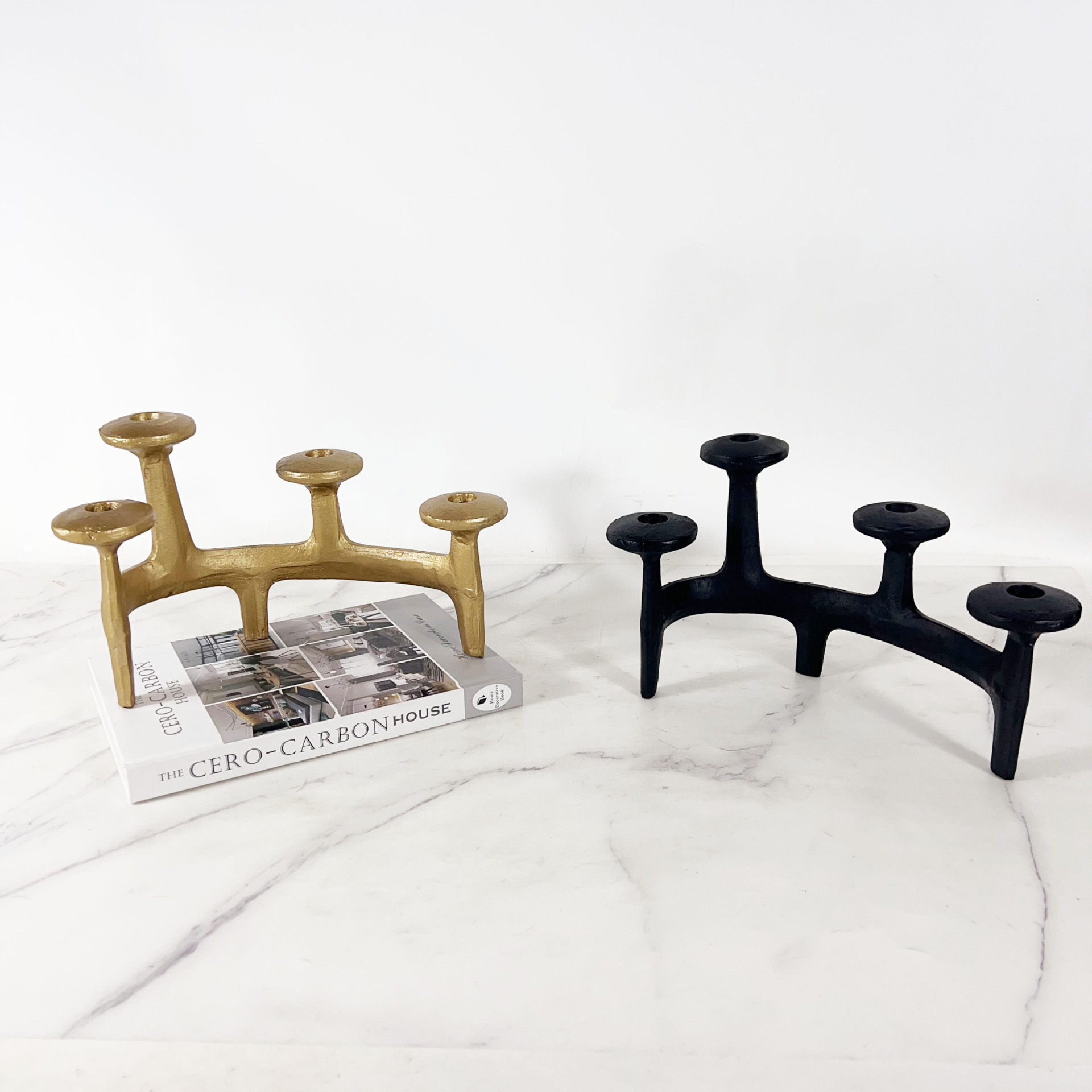 现代简约创意黑色金属烛台餐厅酒店样板间家居艺术蜡烛台浪漫装饰,模玩/动漫/周边/娃圈三坑/桌游,文化/体育周边,淘宝优惠券,粉丝福利购,淘宝优惠卷