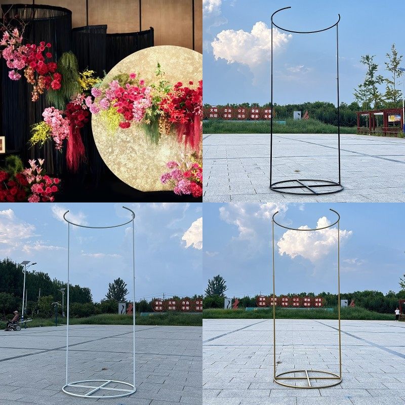 婚庆道具铁艺开口圆环黑色线帘架子求婚布置舞台背景装饰摆件,模玩/动漫/周边/娃圈三坑/桌游,文化/体育周边,淘宝优惠券,粉丝福利购,淘宝优惠卷