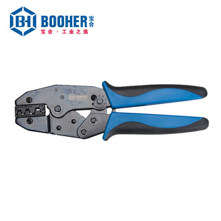 宝合Booher 6mm2压接钳200mm压线钳 0402313连续裸端子压接钳0.5