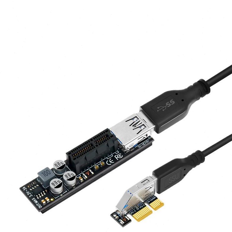 迷你PCI-EX1延长线 PCI-EX1接口延长线 转接线PCI-EX1转X1转接卡
