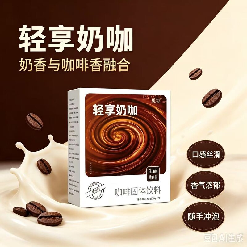 数量改5拍+杯子到手700克思巢生酮咖啡升级款速溶咖啡一盒图片