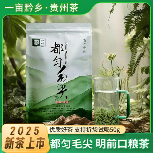 一亩黔乡D09都匀毛尖茶叶25年明前春茶浓香口粮茶贵州绿茶直销