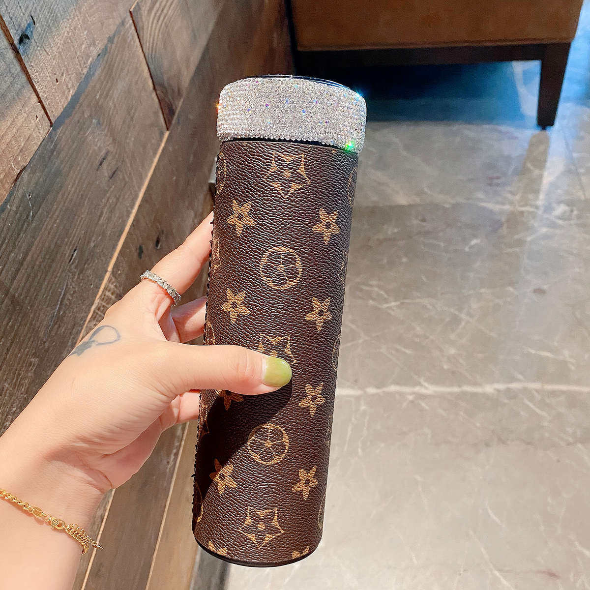 不锈钢保温杯网红智能显示温度茶水分离镶钻高颜值大容量便携水杯,餐饮具,保冷/保温杯,淘宝优惠券,粉丝福利购,淘宝优惠卷